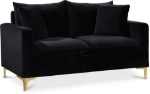 Picture of Velvet Loveseat with Gold/Silver Legs
