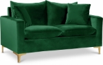 Picture of Velvet Loveseat with Gold/Silver Legs