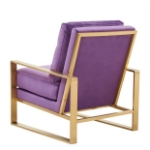 Picture of Purple Velvet Gold/Silver Frame Chair