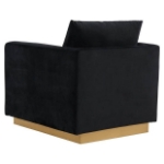 Picture of Velvet Chair with Gold Frame