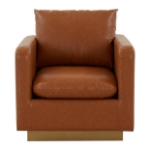 Picture of Leather Chair with Gold Frame