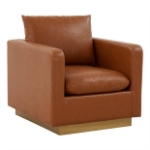 Picture of Leather Chair with Gold Frame
