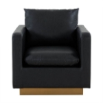 Picture of Leather Chair with Gold Frame