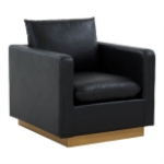 Picture of Leather Chair with Gold Frame