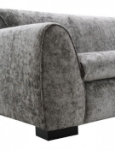 Picture of Gray Chenille, Foam, Solid Wood Loveseat