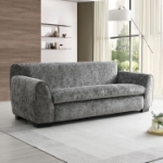 Picture of Gray  Chenille, Foam, Solid Wood Sofa, Loveseat and Chair