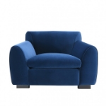 Picture of Royal Blue Chenille, Foam, Solid Wood Chair