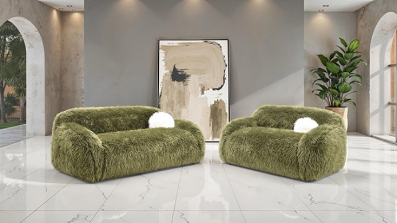 Picture of Green Soft and Luxurious Sofa, Loveseat and Swivel Chair