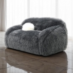 Picture of Dark Gray Soft and Luxurious Sofa, Loveseat and Swivel Chair