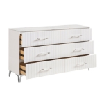 Picture of White Dresser and Mirror