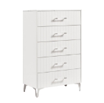 Picture of 31.5 x 19.5 x 50H White Five Drawer Chest