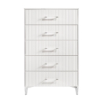 Picture of 31.5 x 19.5 x 50H White Five Drawer Chest