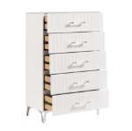 Picture of 31.5 x 19.5 x 50H White Five Drawer Chest