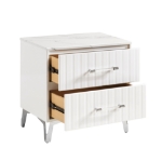 Picture of White Two Drawer Night Stand