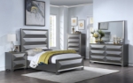 Picture of 44", 48"or 54" Medium or dark grey with gold accent Bed
