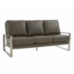 Picture of Gold/Silver Frame Leather Full Size Grey Sofa