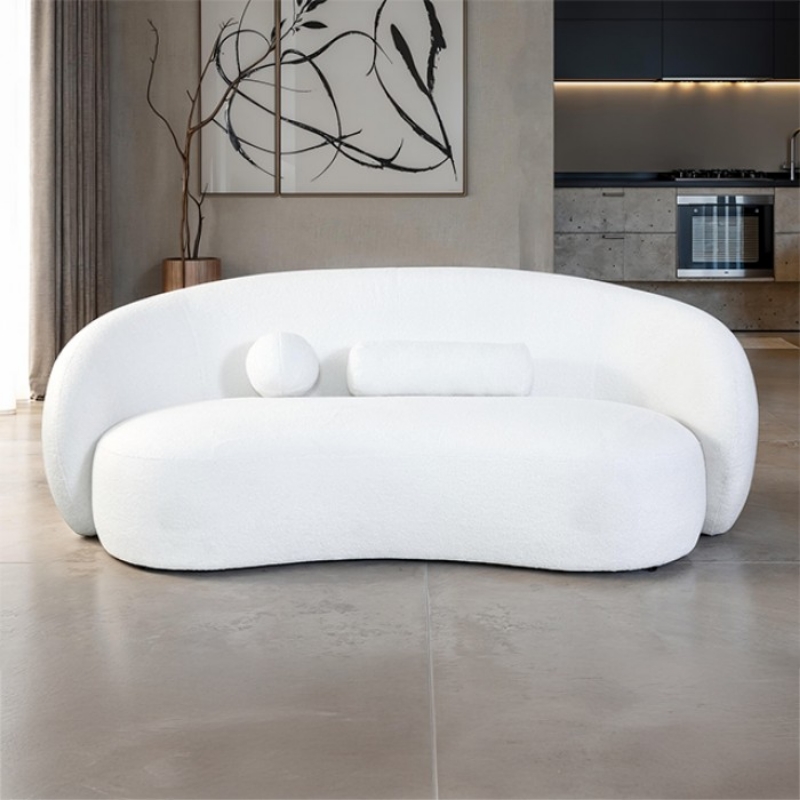 Picture of White Fabric Sofa