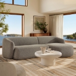 Picture of 2 Piece Left/Right Facing Boucle Fabric Modular Sofa