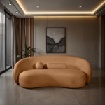 Picture of Brown Fabric Sofa