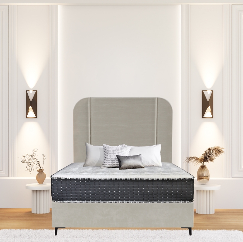 Picture of Upholstered bed with Apex / Heritage Headboard