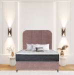 Picture of Upholstered bed with Arlington Heritage Headboard