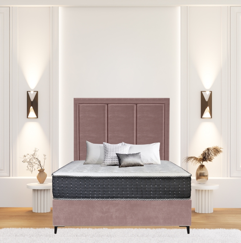 Picture of Upholstered bed with Arlington Rimline Headboard