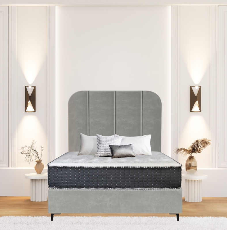 Picture of Upholstered bed with Axton Heritage Headboard