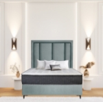 Picture of Upholstered bed with Axton Rimline Headboard