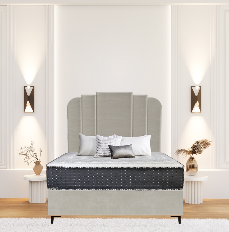 Picture of Upholstered bed with Heirloom Heritage Headboard