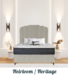 Picture of Upholstered bed with Heirloom Heritage Headboard