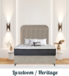 Picture of Upholstered bed with Luxeloom Heritage Headboard