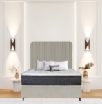 Picture of Upholstered bed with Majestic Heritage Headboard