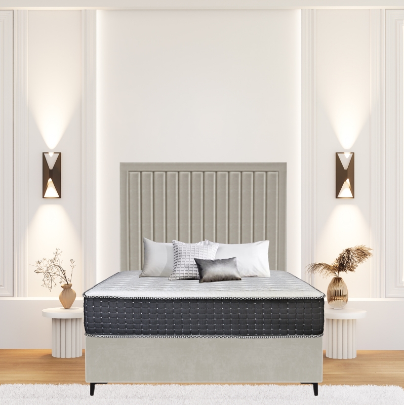 Picture of Upholstered bed with Majestic Rimline Headboard