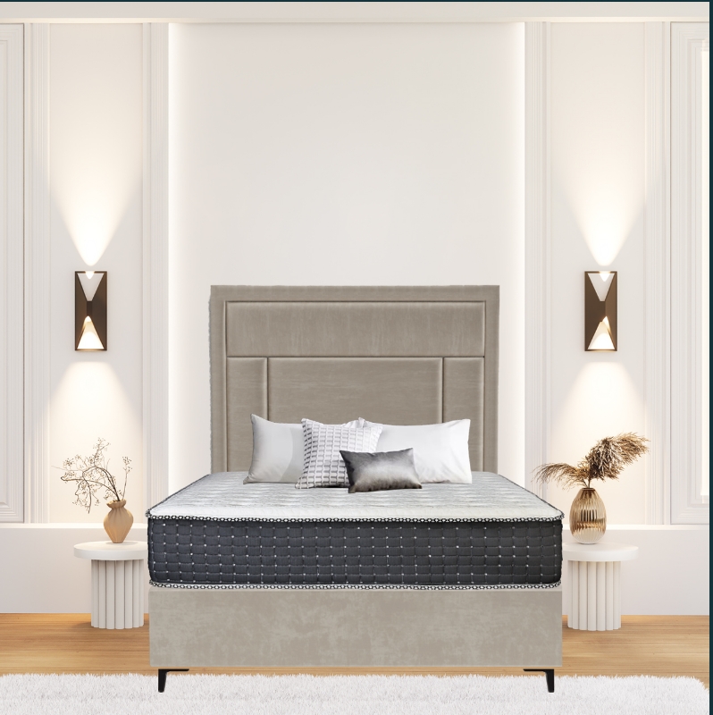 Picture of Upholstered bed with Mastic Rimline Headboard