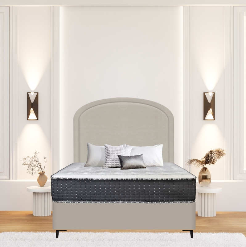 Picture of Upholstered bed with Meridian Rimline Headboard