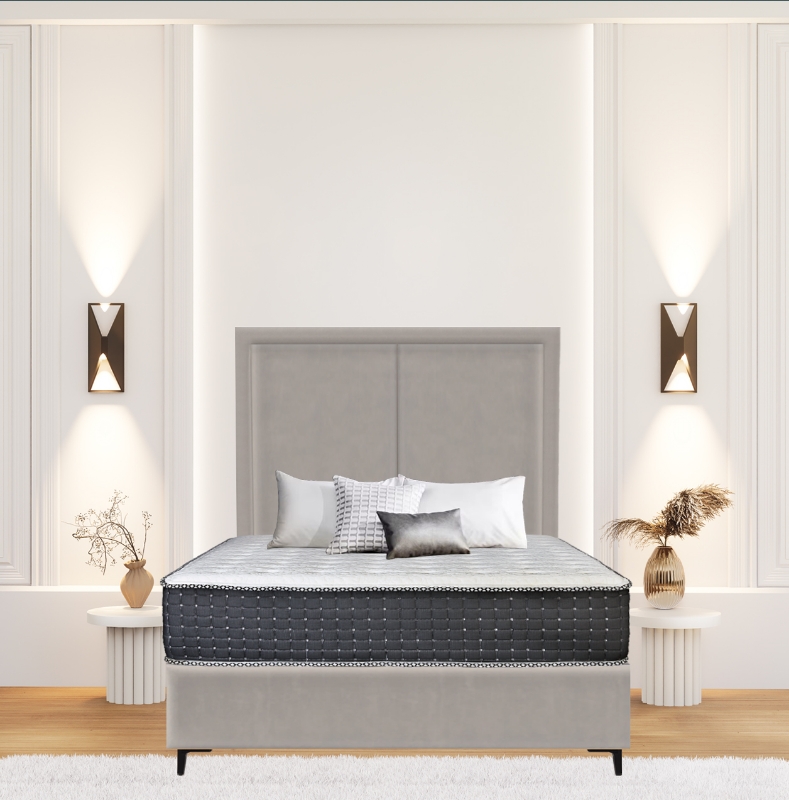 Picture of Upholstered bed with Ontario Rimline Headboard