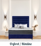 Picture of Upholstered bed with Oxford Rimline Headboard