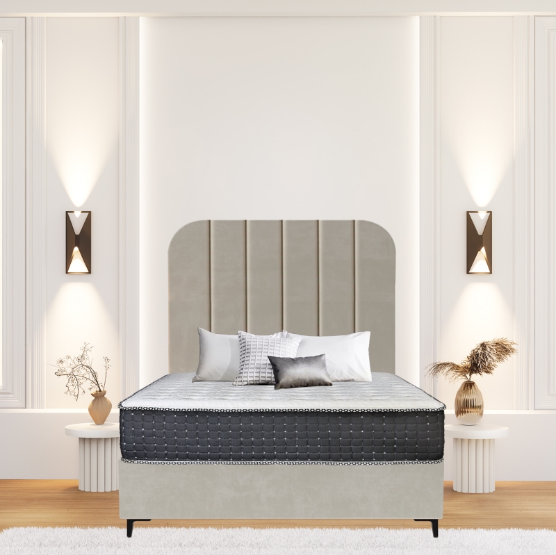 Picture of Upholstered bed with Signature Headboard