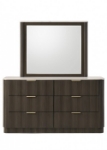 Picture of Dark Walnut Dresser and Mirror