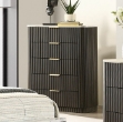 Picture of 35.2"W X 46.9"H Dark Walnut Five Drawer Chest