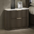 Picture of Dark Walnut Two Drawer Nightstand