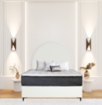 Picture of Upholstered bed with Sphere Rimline Headboard