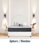 Picture of Upholstered bed with Sphere Rimline Headboard