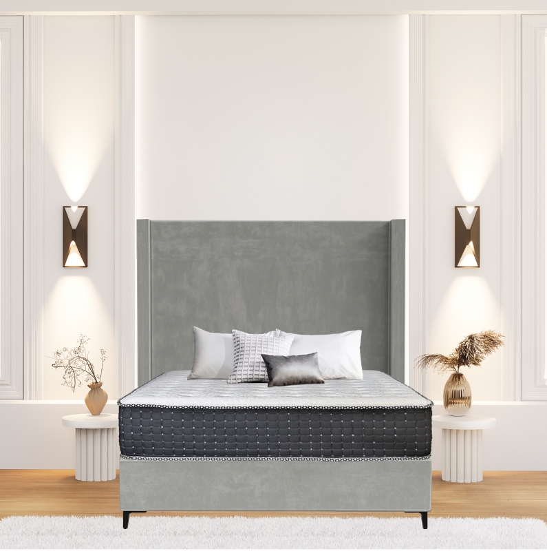 Picture of Upholstered bed with Orlando Opulence Headboard