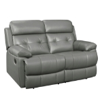 Picture of Gray genuine leather Sofa and Loveseat