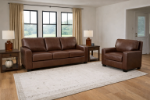 Picture of Genuine Leather Sofa, Loveseat and Chair