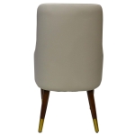 Picture of Dining Chair Upholstered in Leather with Rubberwood Base