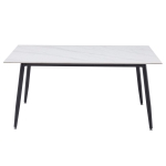 Picture of 48" Rectangular Dining Table with a Sintered Stone Tabletop and a Stainless Steel Base
