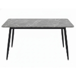 Picture of 48" Rectangular Dining Table with a Sintered Stone Tabletop and a Stainless Steel Base