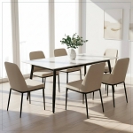 Picture of 55" Rectangular Dining Table with a Sintered Stone Tabletop and a Stainless Steel Base